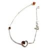 Les Trésors De Lily [N2286] - Silver Bracelet 'Love' Amber Cognac (rhodium-plated) - 15x7 Mm
