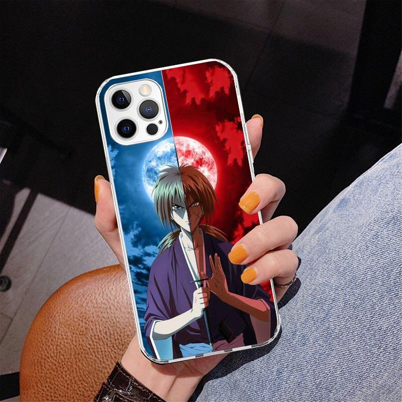 Чехол для телефона Аниме Бродяга Кэнсин Для iPhone 17 Air 16 Pro Max 16E 15 + 14 Plus 11 12 13 Mini 7 8 SE Подарок Печатный Чехол Fundas 17 A