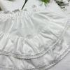 Мини-юбка с ажурным узором крючком, высокая талия, двухслойный оборчатый подол, короткая юбка, однотонная юбка-торт