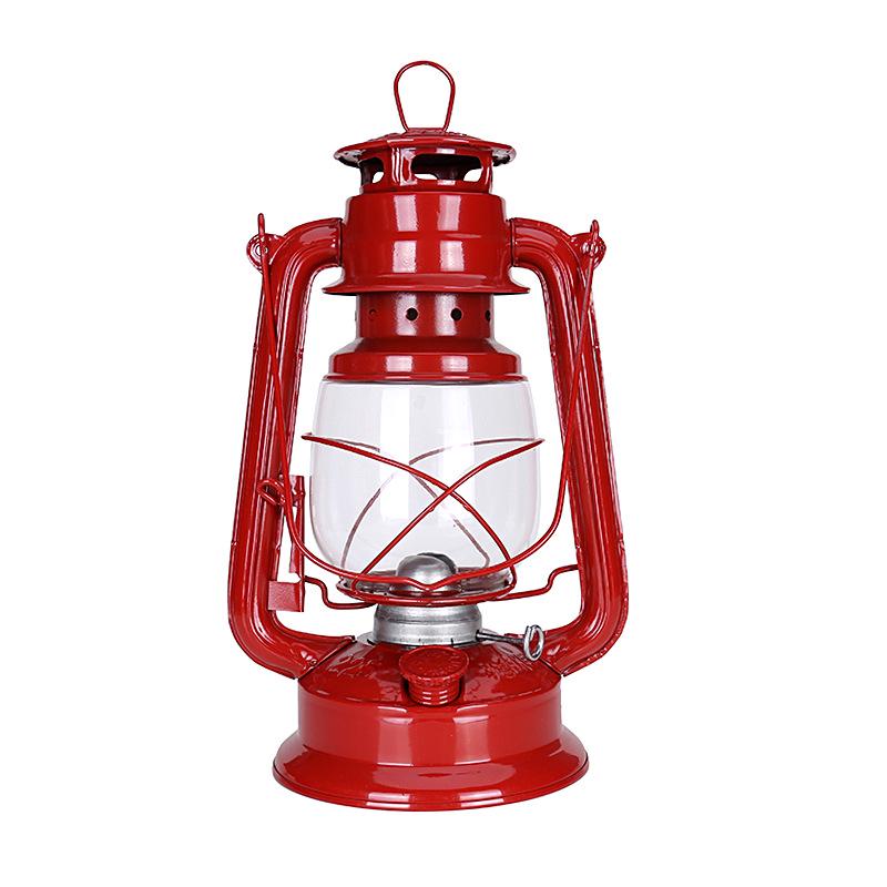 Vintage Iron Hurricane Lantern: Outdoor Kerosene Lamp & Decorative Light for Camping