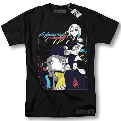 Киберпанк Бегущие по краю 2077 Футболка Аниме Люси Ребекка Дэвид Косплей Геймерская Футболка