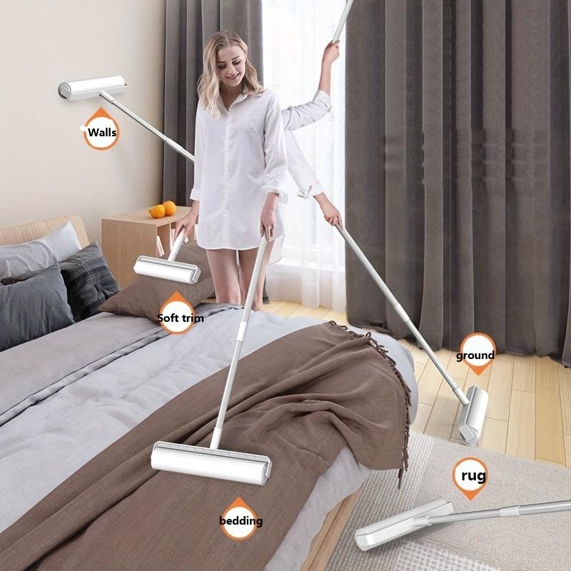 Retractable Hair Brush for Clothing, Household Floor Cleaning Tool for Cat Hair, Pet Hair Removal Roller, Sofa Carpet Dust Roller, Cleaning Tool