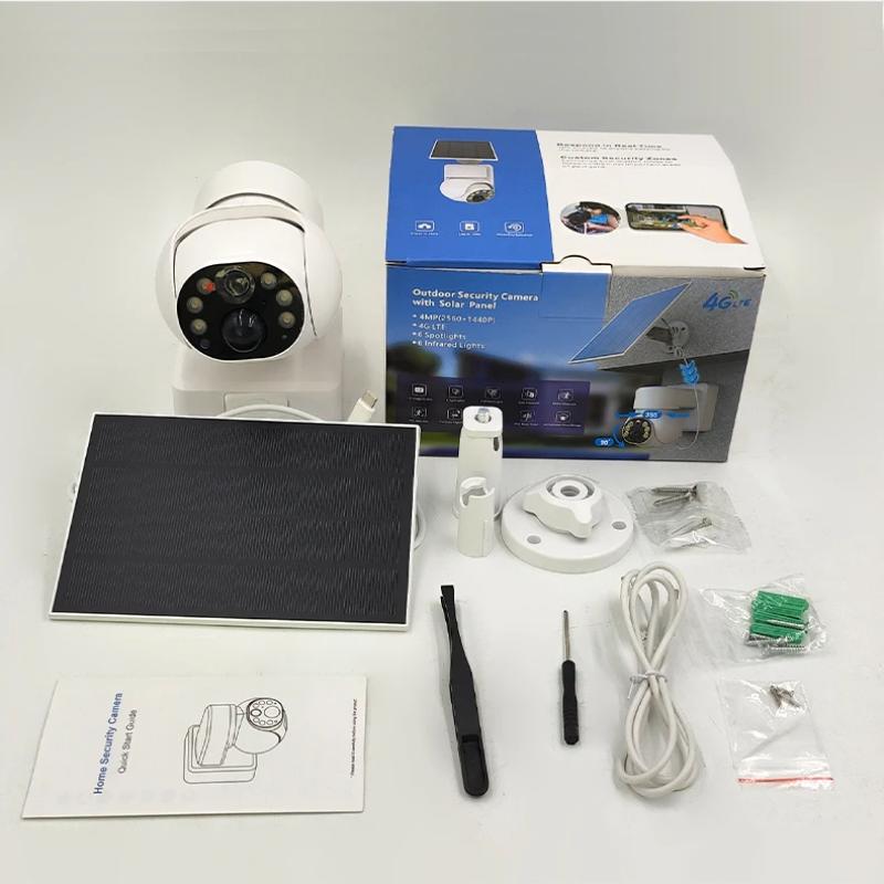 Full Color Solar Wire-Free Surveillance PTZ IP Dome Camera AI Humanoid Home Security Intercom CCTV Security Monitor