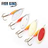 FISH KING 4 шт. спиннер-приманка 4 г, 7 г, 12 г, 18 г, 28 г, ложка, приманка, щука, металл с тройными крючками, искусственная приманка для окуня, рыболовная приманка