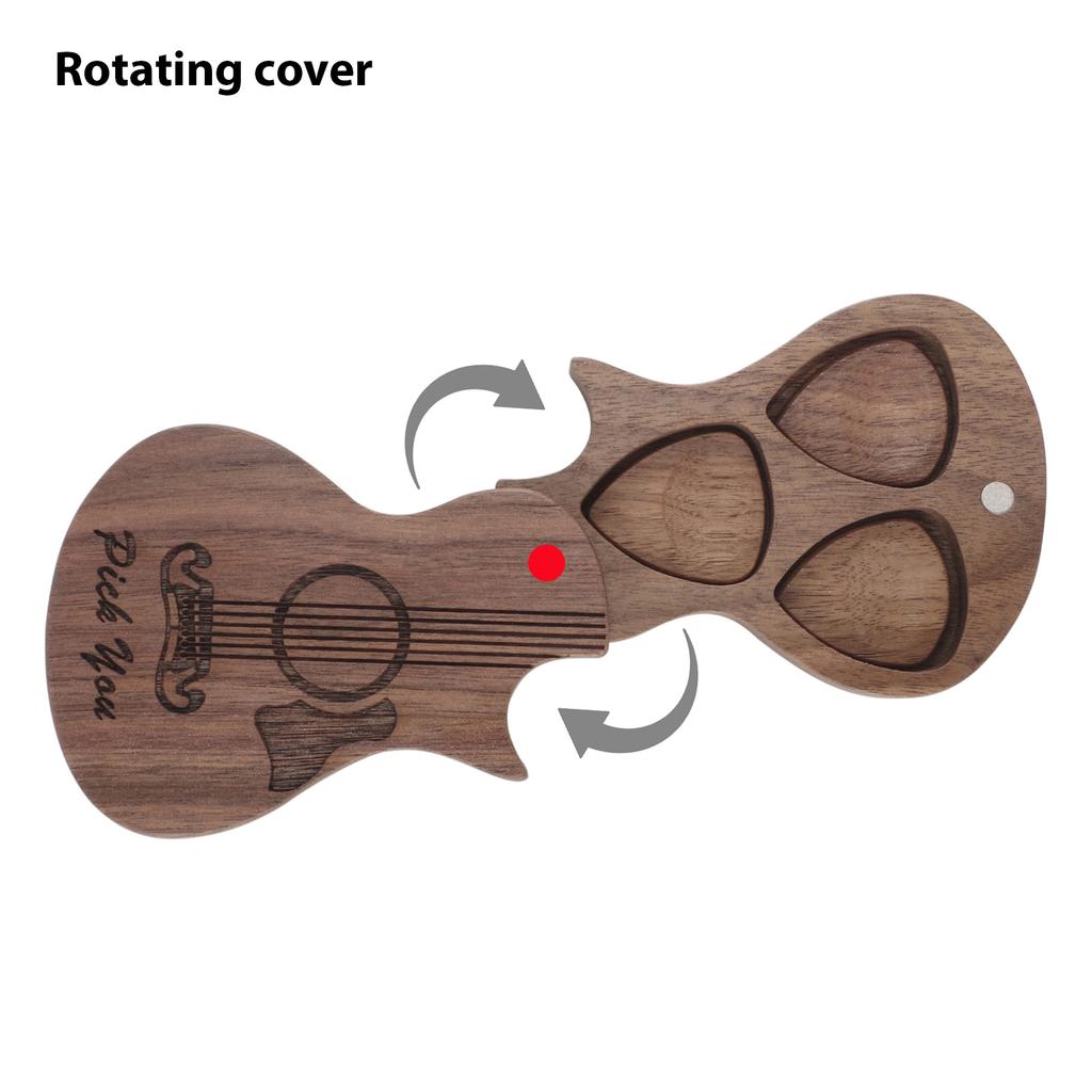 Коробка для медиаторов с 3-мя медиаторами Деревянная коробка для медиаторов с 3 отделениями Лопатки Деревянный контейнер