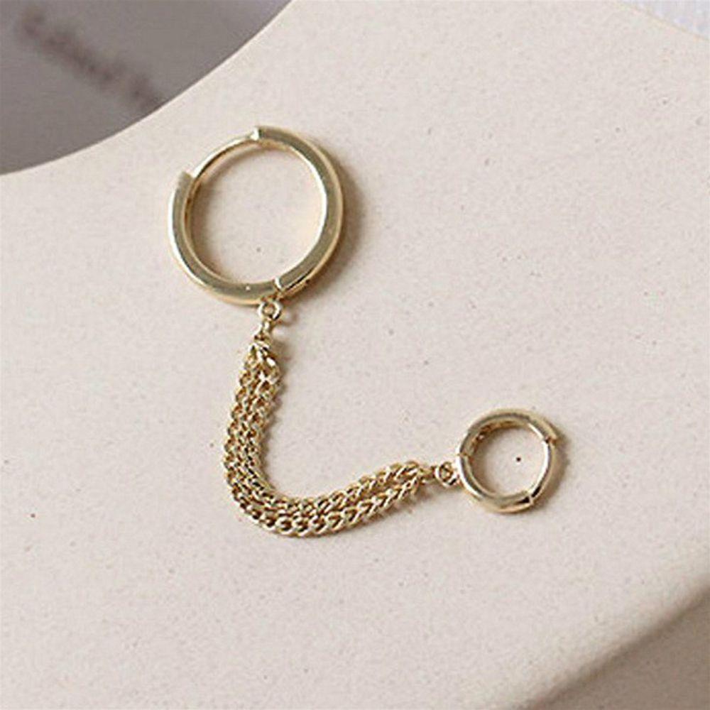 Punk Pendant Gift Metal Women Ear Buckle Ear Hook Korean Style Hoop Earring Tassel Chain Earrings