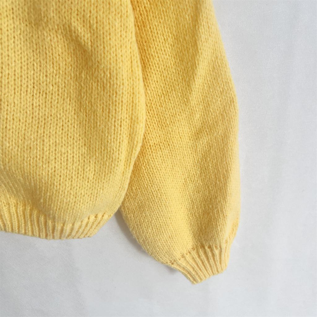 Women's Classic Tie-Front Knit Cardigan - Solid Color Round Neck Sweater Casual Pullover