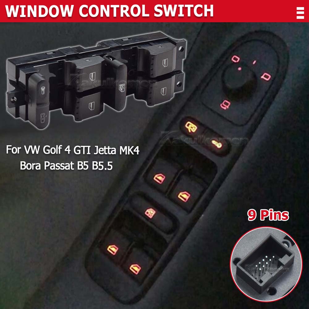 1J4959857D Electric Window Power Master Control Switch Button For VW Golf 4 J etta MK4 BORA BEETLE Passat B5 B5.5 1J4 959 857 D