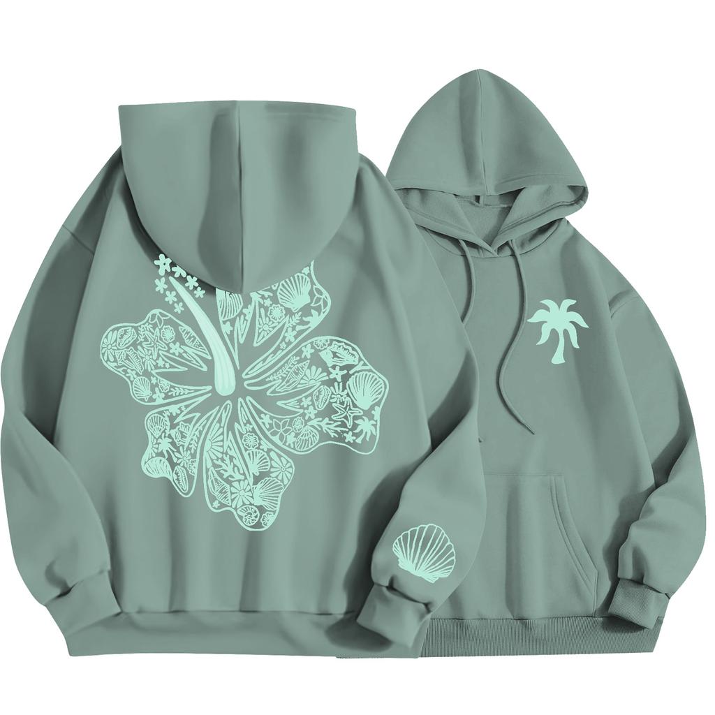 Женская мода, женский легкий пуловер с длинными рукавами и карманами, толстовка с капюшоном в стиле консервативного стиля