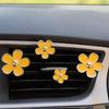 4Pcs Flower Car Air Air Freshener Mount Vent Fragrance Long Lasting Odor Removal
