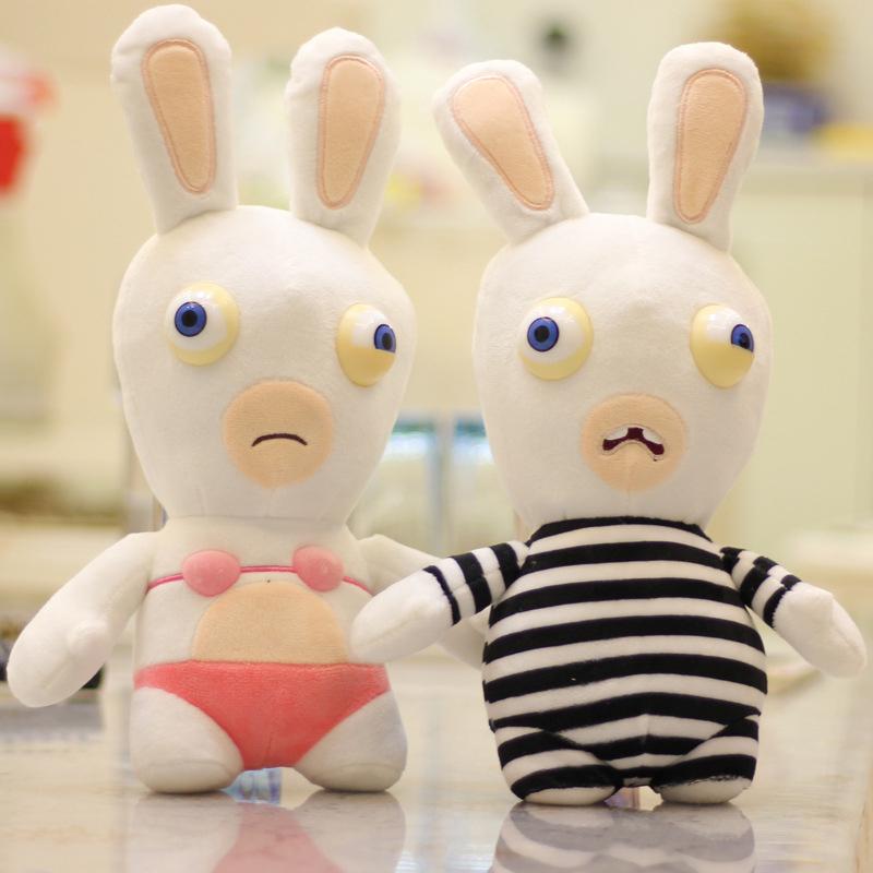 Funny Dog Toys Pet Puppy Chew Squeaker Squeaky Plush Sound Toy Crazy Rabbit Stuffed cotton bite Squeaking Toy for small dog