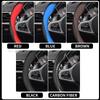 AJW1 Suede Cow Leather Car Steering Wheel Cover Anti-slip 38cm For Ford Focus 2 3 4 MK1 MK2 MK3 MK4 Auto Interior Accessories