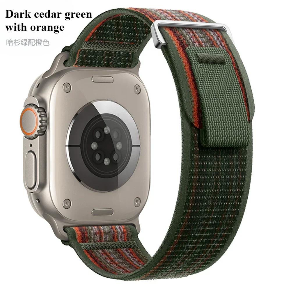 Ремешок Trail Loop для Apple Watch Series 10 46 мм 42 мм Спортивный нейлоновый ремешок iWatch Ultra 2 49 мм 9 8 7 6 5 4 SE 45 мм 41 мм 44 мм 40 мм