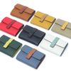 Женский кожаный кошелек, короткий, тройной, сложенный кошелек, первый слой из коровьей кожи, сумка для мелочи на молнии, модная контрастная цветная маленькая ручная сумка