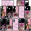 Для Samsung Galaxy S24 S23 iPhone 16 15 14 Xiaomi Redmi Note 13 12 11 10 8 Plus 9 Pro Max X XR чехол для телефона розовый корейский черный Kpop OPPO Huawei чехол