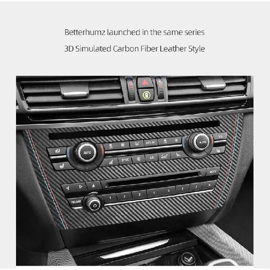 For BMW X5 F15 X6 F16 Make of Alcantara Auto Center Console Air Condition CD Panel Trim Sticker Car Interior Decor Accessories