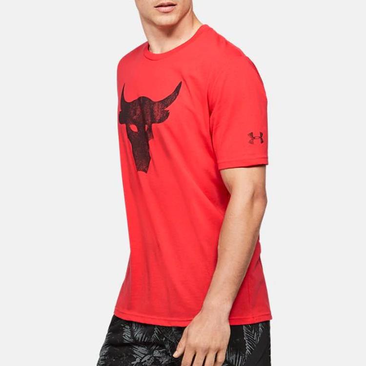 Under Armour Мужская футболка с короткими рукавами Project Rock Bull Graphic Sportstyle Mesa-Red 1351582-608