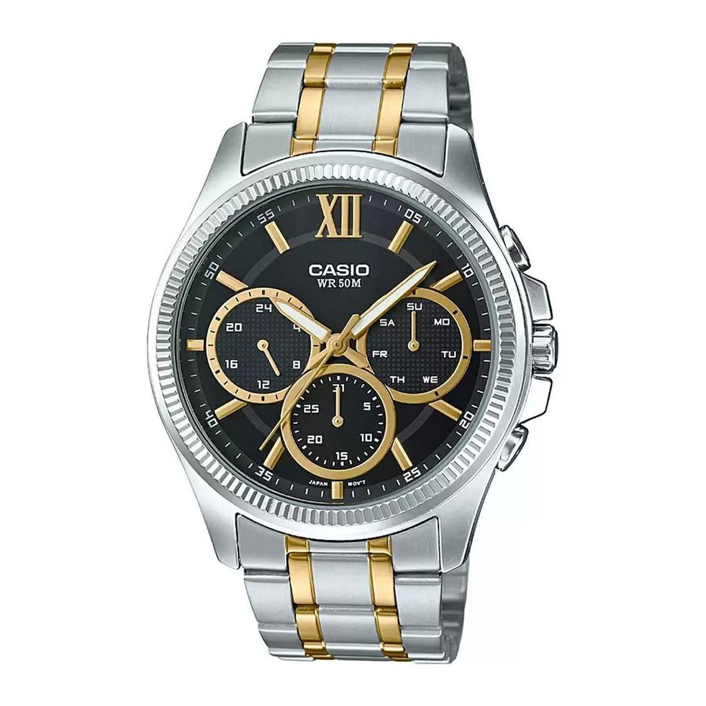 Часы двухцветные с несколькими циферблатами мужские, Two-Tone Multi-Dial Men's Watch, Casio