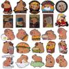 Creative Capybara Enamel Pins Lapel Brooches Cowboy OilPainting Car Burger Sandwich Dagger Funny Capybara Cartoon Badge Jewelry
