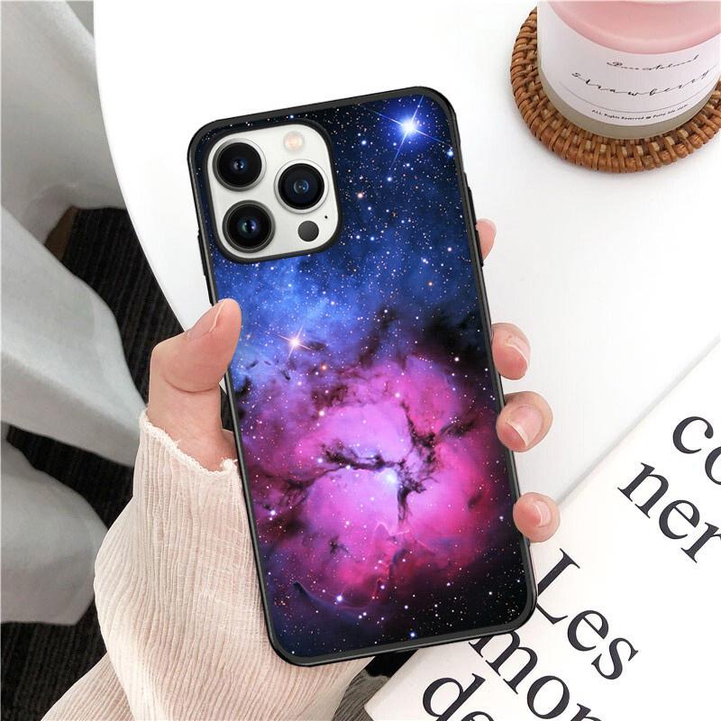 Blue Purple Pink Space Night Sky Phone Case For Iphone 14 13 12 11 Pro Max Case For Iphone 14 13 Pro XS MAX X XR Case