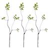 Yousheng 3 Pcs Faux Fall Leaves Stems Artificial Ficus Branches Fall Ficus Foliage for Vases Fall Table Centerpieces Farmhouse Decor