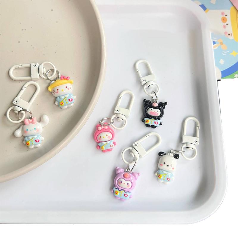 Милый брелок Sanrio Kuromi Hello Kitty Cinnamon Dog, милый мультяшный брелок-подвеска для автомобиля, украшение для школьного рюкзака, игрушка-подарок для ребенка