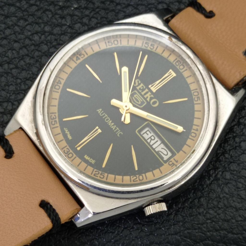Б/У винтажные мужские часы SEIKO 5 AUTOMATIC JAPAN с черным циферблатом a434950-2 R122-a434950
