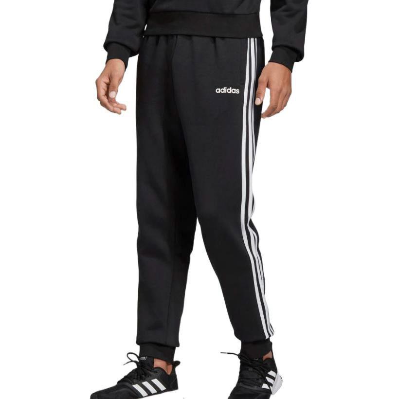 adidas E 3S T Pnt FL Ретро Спортивные Боковые 3 шт. Узорные Флисовые Вязаные Брюки Мужские Черные DQ3095