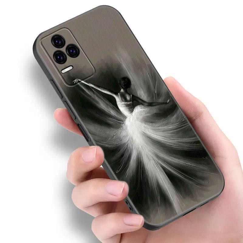 Черный силиконовый чехол для телефона с балериной для Xiaomi Redmi 7A 8A 9A 10A 11A 9C 10C 12C 13C 11 Prime A1 A2 Plus 12 4G Note 9T 12R