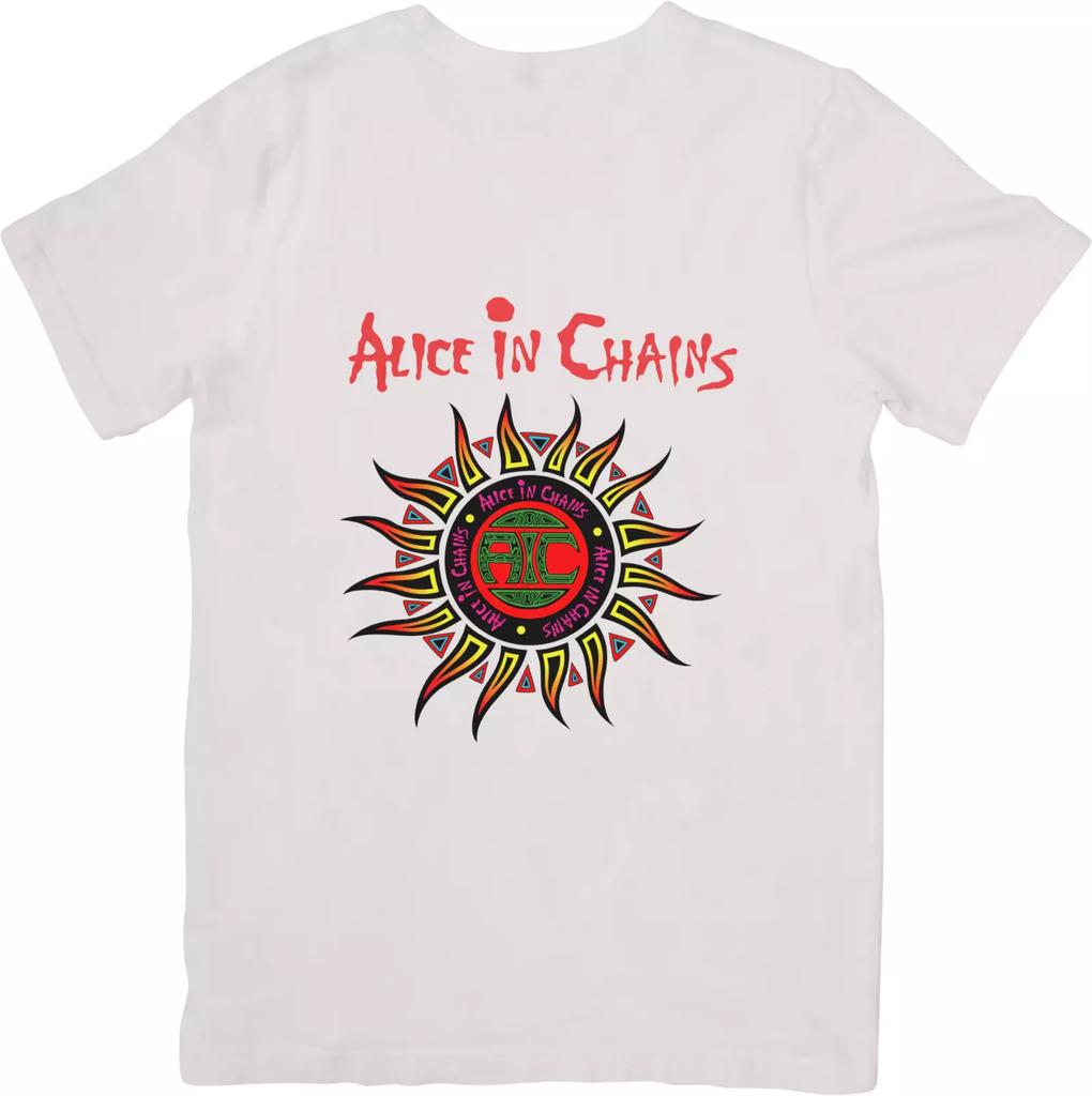 Alice in Chains Музыка Унисекс Футболка из Качественного Хлопка для Мужчин и Женщин