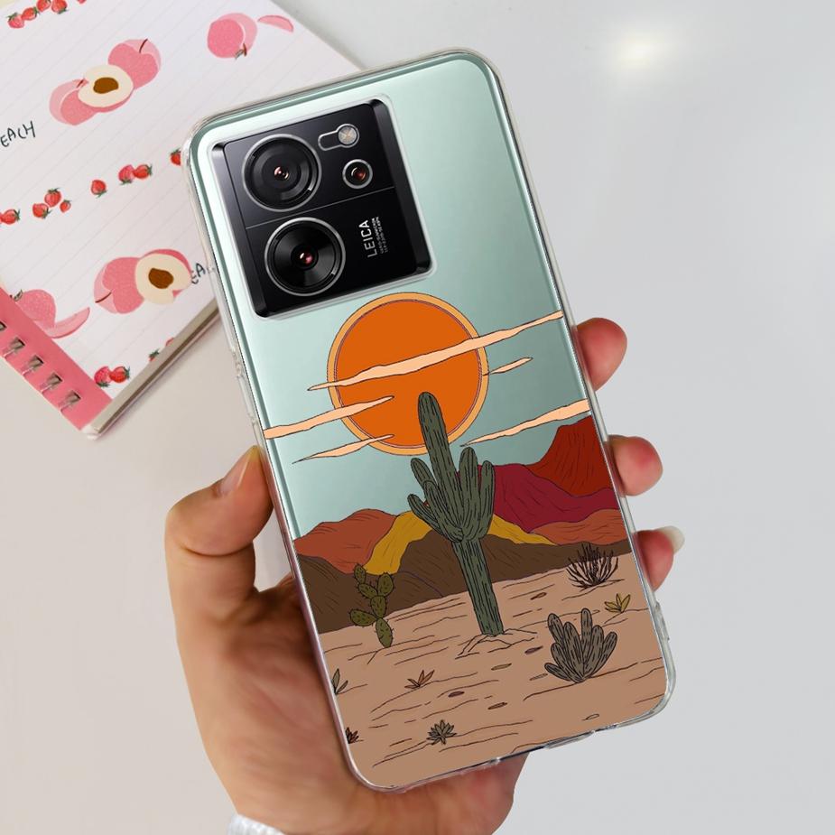 Чехол для Xiaomi 13T Pro Роскошная окрашенная задняя крышка Прозрачный силиконовый чехол для телефона Для Xiaomi Mi 13T Pro 13TPro Мягкие чехлы Сумки 6.67''