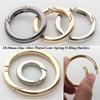 3pcs Black Gold Silver Spring O-Ring Buckles Round Shape Snap Clasp Clip Purses Handbags