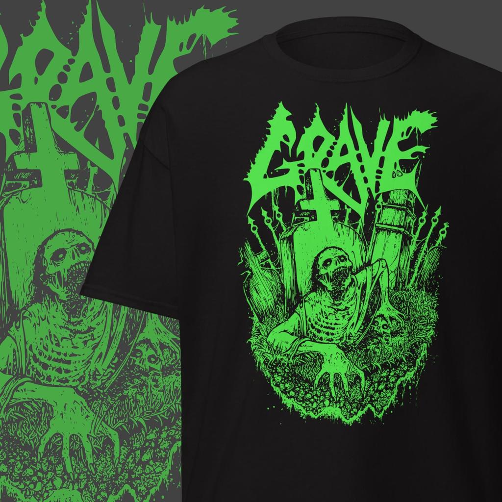 Grave Mens Kids T Shirt Old School Death Metal Clothing Swedish Metal Band Merch