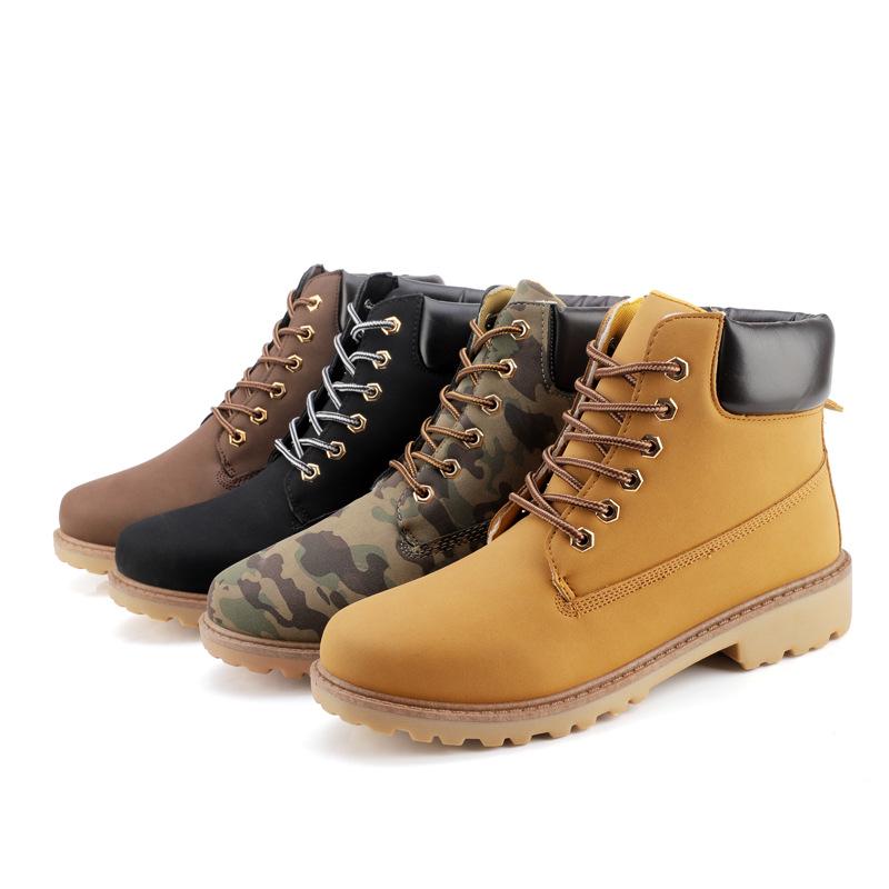 Fashion New British High Top Shoes Men's Fashion Motorcycle Ankle Boots PU Leather Men's Shoes Casual Platform High Quality Botas Mujer