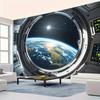 Гобелен 'Космос Земля', Вид на Планету Земля от Астронавта из Космического Корабля, Космический Настенный Декор в Стиле Sci-Fi для Гостиной Спальни