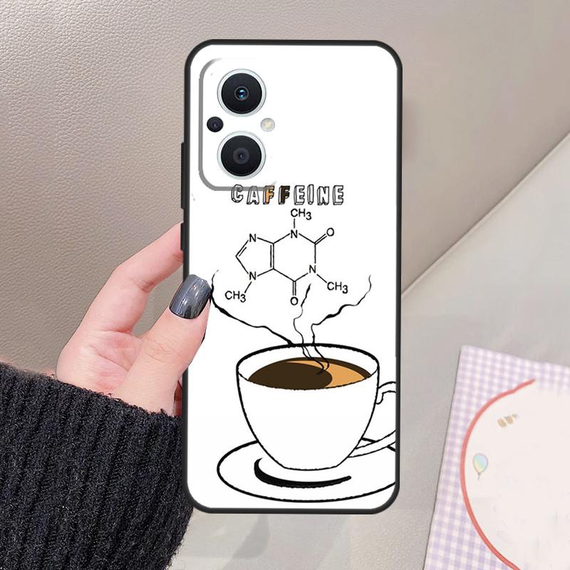 Наука Химия Кофеин Чехол Для OPPO Reno 10 11 12 13 14 Pro 8 7 Lite 11F 12F 13F 14F OPPO Find X8 X5 X6 X9 Pro Чехол