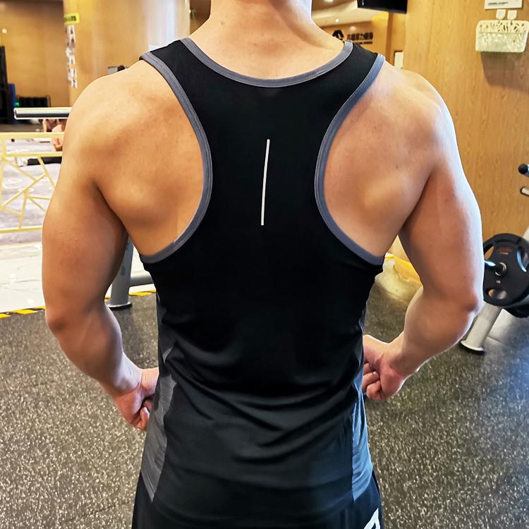 Men's Breathable Quick-drying Sleeveless Tank Sports Fitness Tops Running Basketball Vest Training T-shirt Compression Base Layer Undershirts Tee