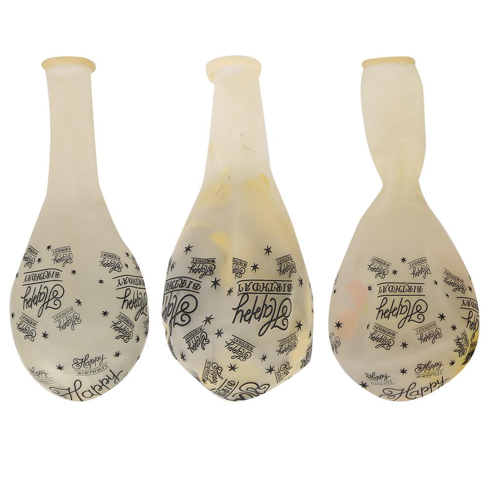 10Pcs Latex Transparent Balloon with Happy Birthday Words for Birthday Party Wedding Anniversary Dec