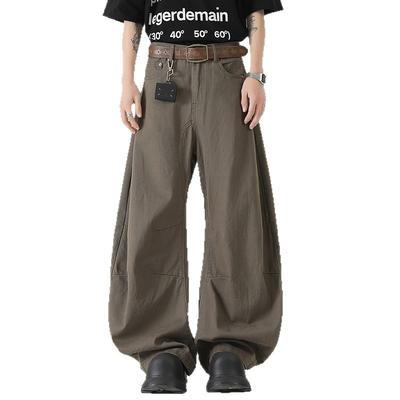 Джинсы Мужские и Женские Модный Бренд Свободные Прямые Повседневные Брюки Широкие Брюки