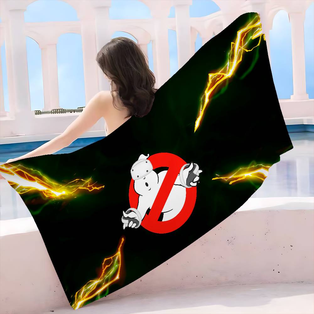 Movie-G-Ghostbusters Microfiber Blanket Quick Drying Beach Towels Oversized Printing Super Absorbent Pool Towel Blanket