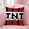 Game T-TNT Block Explosion Pillow Case Plush Fabric Soft Double-Sided Printed Sofa Warm Winter Home Gift Cushion Cover