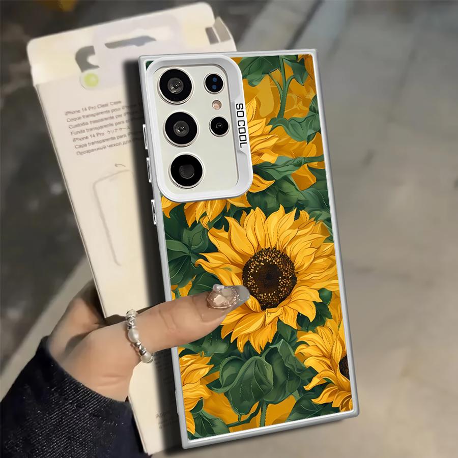 Case for Samsung Galaxy S25 S25Edge S24 FE S22 S20 Plus Note 20 Ultra S23 S21 S23 Ultra Phone Cover Sunflower Sea