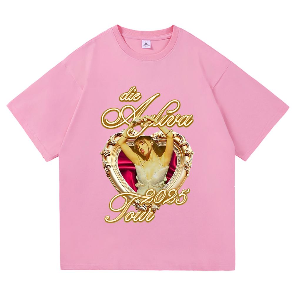 Футболка Ayliva Tour 2025 Летняя мода Мужская/Женская Харадзюку Графическая Ретро Футболка Высокое качество Повседневная Винтажная Хлопковая Футболка