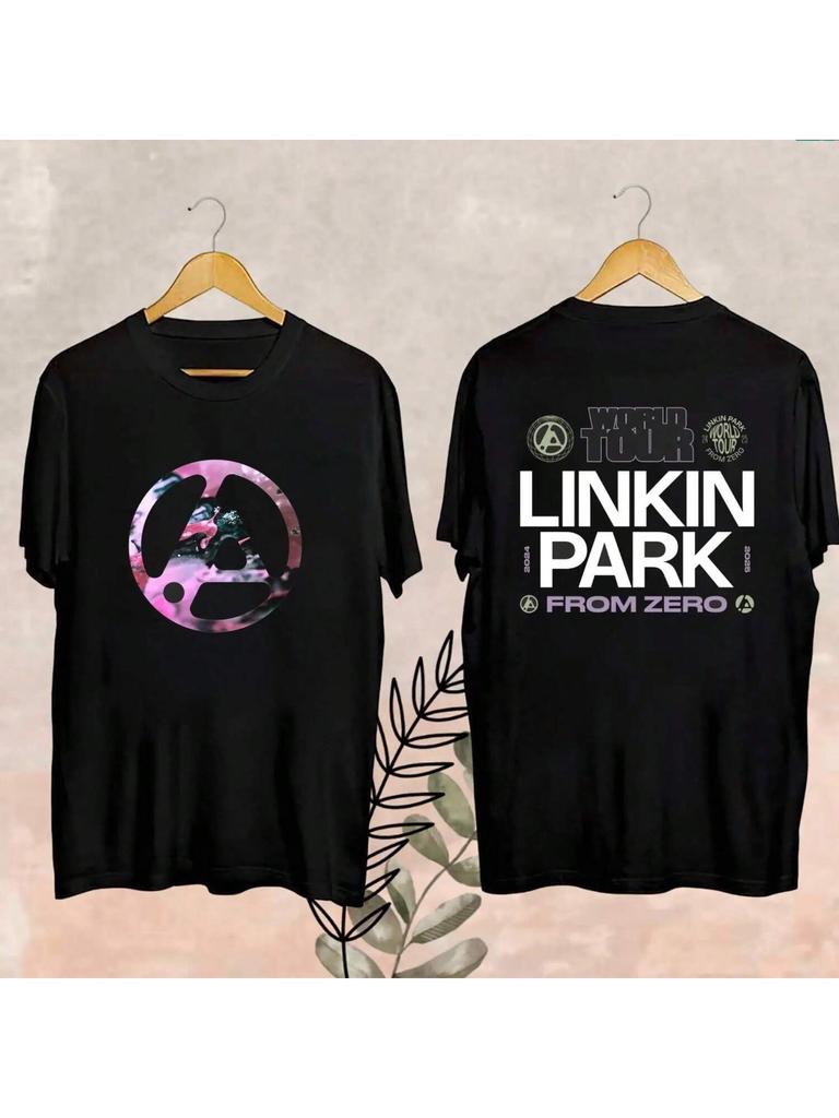 Официальная мужская футболка с мирового тура Linkin Park From Zero 2025 Мода, унисекс футболка с круглым вырезом от