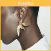 Crafted Gold Beautifully And Silver Floral Leaf Earrings For Trendy Women In Fashion Fall
