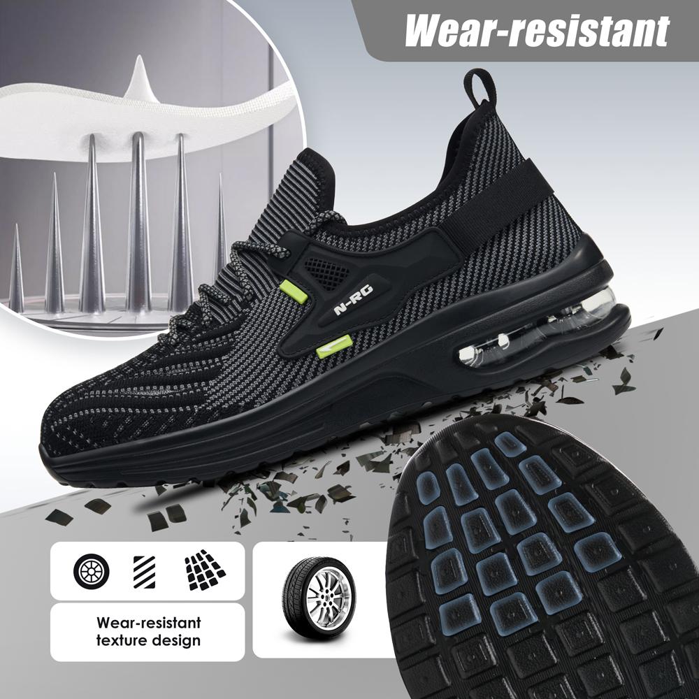 Fashion work safety shoes Men Work Sneakers Steel toe shoes Puncture-Proof Indestructible shoes lightweight Security Boots