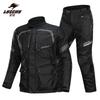 Mens Motorcycle Riding Suit Set Breathable Waterproof Anti-Fall Racing Jacket Pants Four Protective Gear