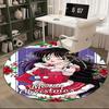1pc Anime Christmas Round Carpet  Office Chair Mat, NonSlip Rug for Home Decor, Living Room, Bedroom