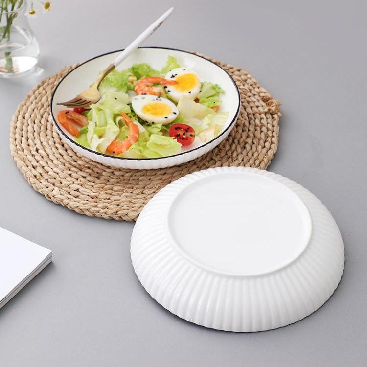 Набор из 6 керамических обеденных тарелок 7 дюймов в скандинавском минималистичном стиле