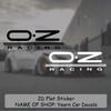 Наклейка OZ RACING с черно-белым логотипом 1 шт., Минималистичная прозрачная водостойкая прочная гоночная виниловая наклейка
